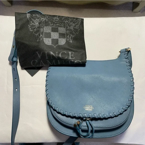 NWT   VINCE CAMUTO NEW YORK  HANDBAG    LIDIA CROSSBODY   BLUE HEAVEN COLOR - Picture 6 of 10